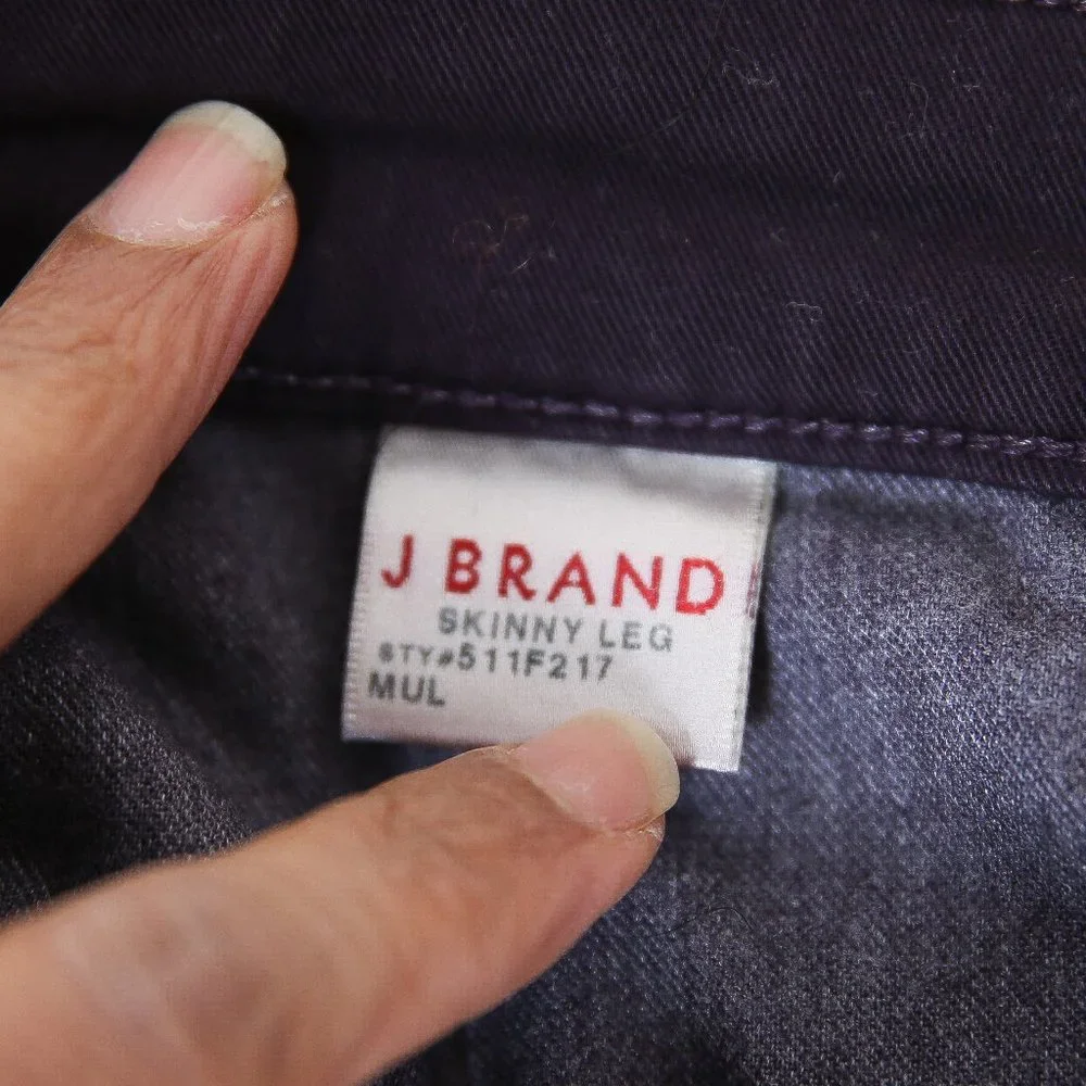 J Brand Purple Corduroy Skinny Leg Pants | Size 32